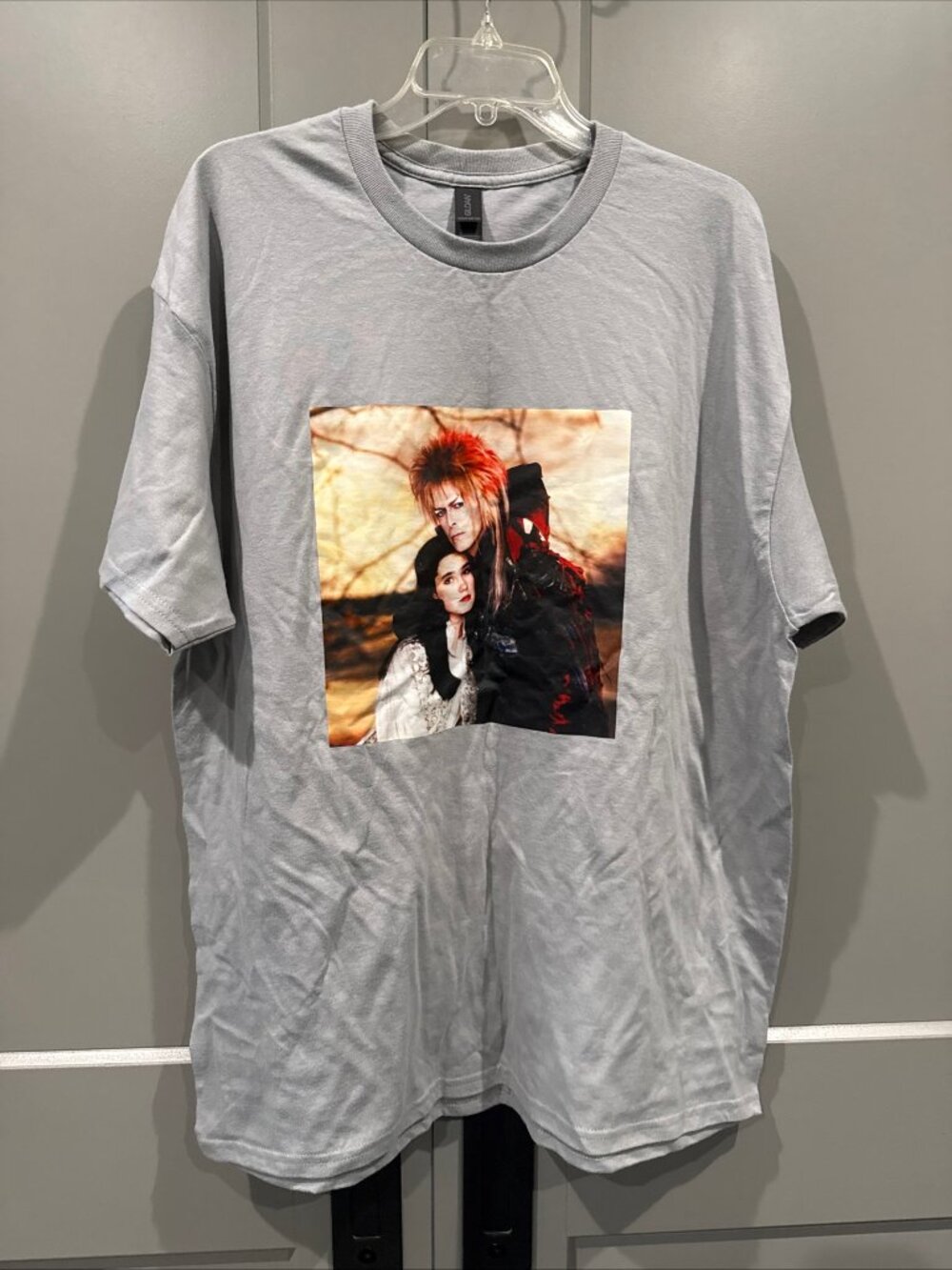 Labyrinth TShirt David Bowie Retro Cult Classic It's Only Forever Gray Unisex XL